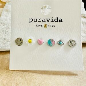 PURA VIDA Kaleidoscope  STUD Earring Pack NEW 6 different styles! NEW